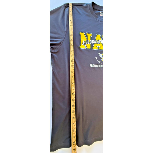 Under Armour US Navy Graphic HeatGear Athletic T-Shirt Men’s Large Gray Y2K - Picture 9 of 9